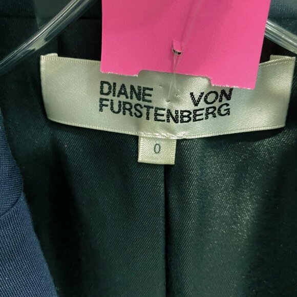 Diane Von Furstenberg Navy Riding Crop Blazer - Picture 4 of 5